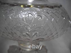 Antique Lion and Baboon Large Oil Lamp with Chimney and Burner Excellent 1890's