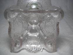 Antique Lion and Baboon Large Oil Lamp with Chimney and Burner Excellent 1890's