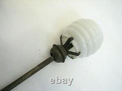 Antique Little Beauty Student Wall Sconce Oil Lamp Lions' Head Beehive Globe