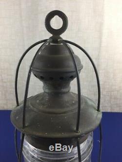 Antique Marine Oil Ships Lamp Lantern Light Large 16.5 Perko Perkins