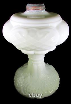 Antique Massive Opaque White Glass PRINCE EDWARD Oil Kerosene Lamp THURO 1, 279G
