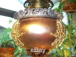 Antique'' Meriden'' Banquet, Parlor Oil Lamp