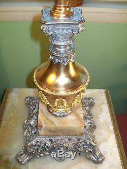 Antique'' Meriden'' Banquet, Parlor Oil Lamp