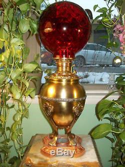 Antique Miller Banquet Oil Lamp