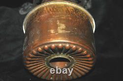 Antique Miller Centre Draught Oil Lamp, Embossed Brass & Base Metal, Marble