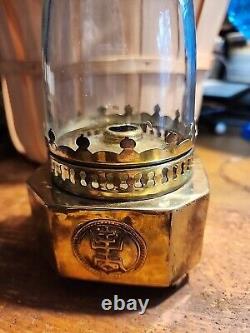 Antique Miniature Brass Opium Lamp Hong Kong