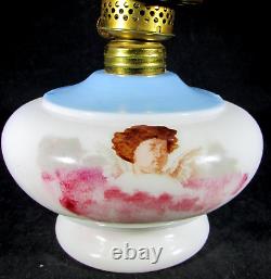 Antique Miniature GWTW Oil Kerosene Lamp Smith 1 Fig. 323, Prayer / Angel Child
