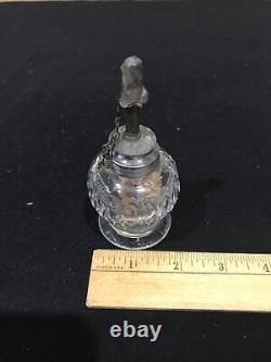 Antique Miniature Night Light Whale Oil Lamp Pewter Burner Boston Sandwich Loop