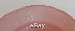 Antique Miniature Pink Glass Oil Lamp 7 1/2 Tall