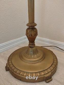 Antique Mitchell Gone With The Wind Hurricane Converted Oil Floor lamp 1920s