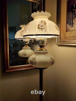 Antique Mitchell Gone With The Wind Hurricane Converted Oil Floor lamp 1920s