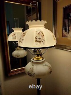 Antique Mitchell Gone With The Wind Hurricane Converted Oil Floor lamp 1920s