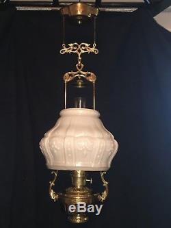 Antique Model 8 Aladdin Hanging Lamp Style No. 817, Shade No. 416 c. 1920