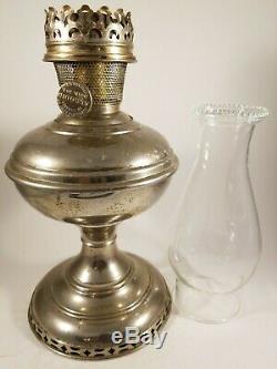 Antique Model No 6 Aladdin Nickel Plated Oil Lamp The Mantle Lamp Co Chicago