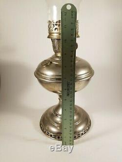 Antique Model No 6 Aladdin Nickel Plated Oil Lamp The Mantle Lamp Co Chicago