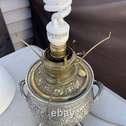 Antique Mt. Washington Electrified Oil Lamp 1880s