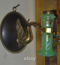 Antique NL 224 Antique Figural Miniature Art Glass Oil Lamp Bracket MINT Rare