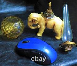 Antique NL 224 Antique Figural Miniature Art Glass Oil Lamp Bracket MINT Rare