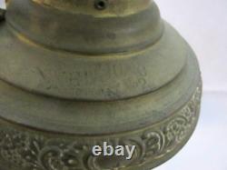 Antique New Juno No. 2 Brass Cast Iron Parlor Oil Lamp- Converted to Electric