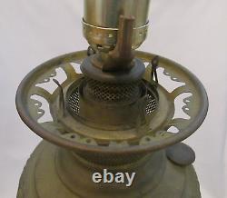 Antique New Juno No. 2 Brass Cast Iron Parlor Oil Lamp- Converted to Electric