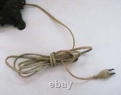 Antique New Juno No. 2 Brass Cast Iron Parlor Oil Lamp- Converted to Electric
