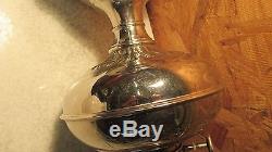 Antique Nickel Plated Rayo Oil Lamp & Shade