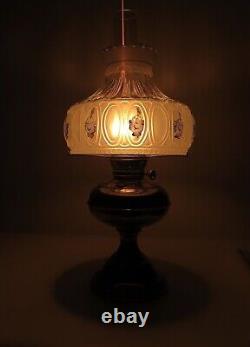 Antique ORIGINAL RAYO Oil Lamp Burner w Original Shade Chimney