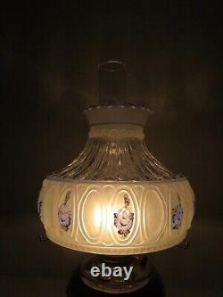 Antique ORIGINAL RAYO Oil Lamp Burner w Original Shade Chimney