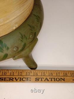 Antique Oil Kerosene Heater Parlor Stove Hand Painted Lamp Conversion Farmhouse