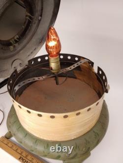 Antique Oil Kerosene Heater Parlor Stove Hand Painted Lamp Conversion Farmhouse
