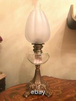 Antique Oil Kerosene Lamp Height 57 cm