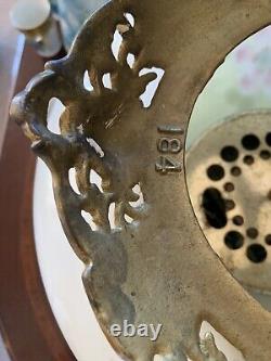 Antique Oil Lamp 24 Gone with the Wind / Hurricane Hand Painted Excellent Cond