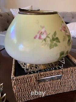 Antique Oil Lamp 24 Gone with the Wind / Hurricane Hand Painted Excellent Cond