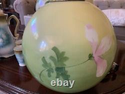 Antique Oil Lamp 24 Gone with the Wind / Hurricane Hand Painted Excellent Cond