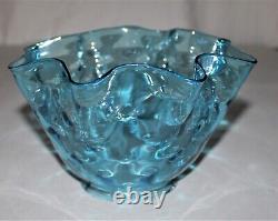 Antique Oil Lamp Blue Optic Shade 4 Fitter