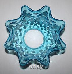 Antique Oil Lamp Blue Optic Shade 4 Fitter