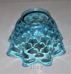 Antique Oil Lamp Blue Optic Shade 4 Fitter