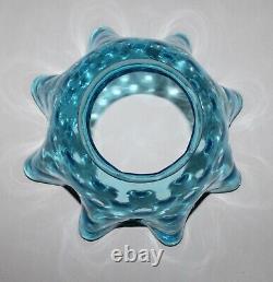 Antique Oil Lamp Blue Optic Shade 4 Fitter