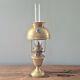 Antique Oil Lamp Brass Kerosene Light Star of David