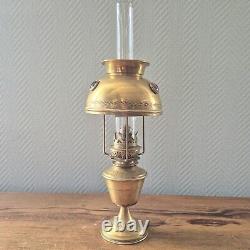 Antique Oil Lamp Brass Kerosene Light Star of David