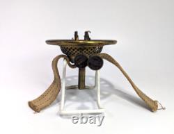 Antique Oil Lamp Burner Wright & Butler Multum in Uno Duplex Burner, Patent