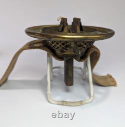 Antique Oil Lamp Burner Wright & Butler Multum in Uno Duplex Burner, Patent