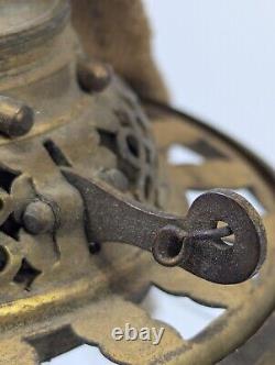 Antique Oil Lamp Burner Wright & Butler Multum in Uno Duplex Burner, Patent