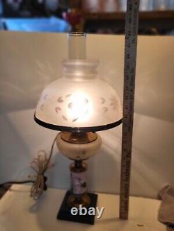 Antique Oil Lamp Converted With Astral Shade