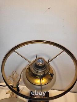 Antique Oil Lamp Converted With Astral Shade