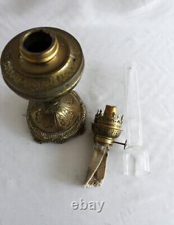 Antique Oil Lamp French carved bronze copper