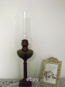 Antique Oil Lamp, German Matador Brenner Art Nouveau Oil Lamp 4200