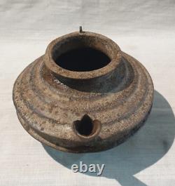 Antique Oil Lamp Iron Handcrafted Collectibles / Thanksgiving Gifts / Home Decor