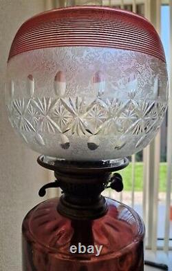 Antique Oil Lamp Marriage Gift To Miss Steinh 1892 32