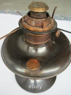 Antique Oil Lamp Plume & Atwood Waterbury CT Large Metal